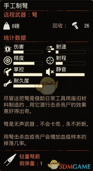 《腐烂国度2》手工制弩武器属性分享