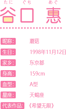 《AKB48樱桃湾之夏》偶像图鉴介绍—谷口惠