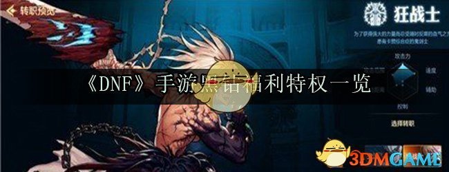 《DNF》手游黑钻福利特权一览