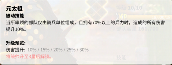 《万国觉醒》成吉思汗技能天赋搭配介绍