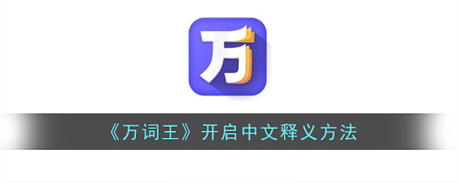 《万词王》开启中文释义方法